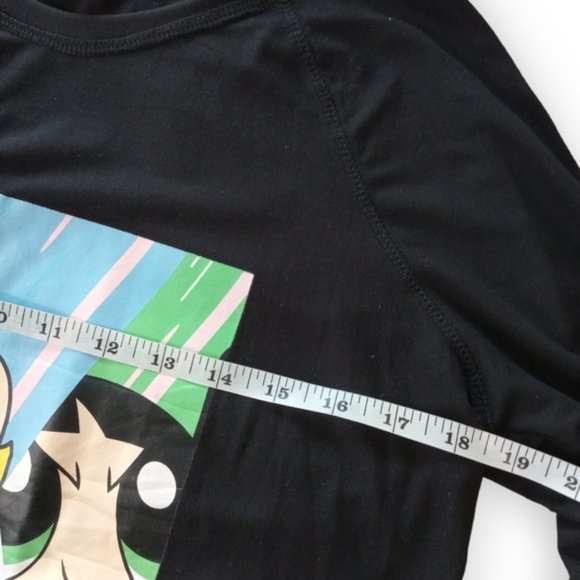 Power puff Girls official long sleeve shirt soft black women's - Picture 7 of 8